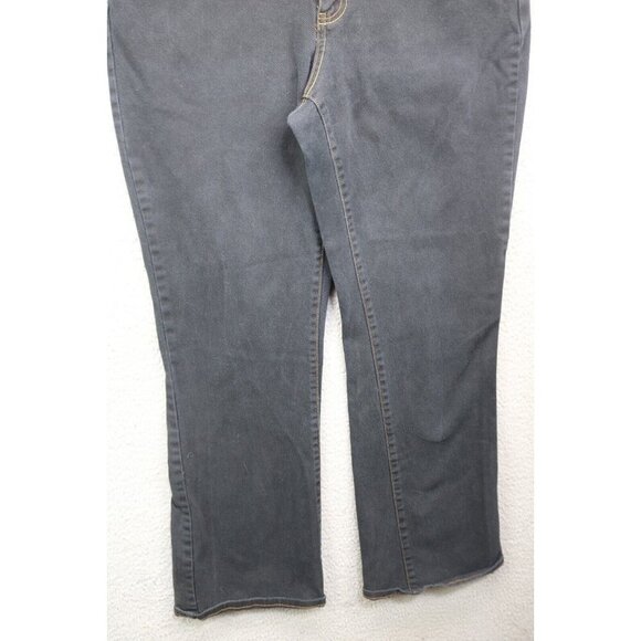 Roca Wear Black Denim Jeans-Embroidered Pockets-Size 18- Boot Cut - Picture 2 of 12